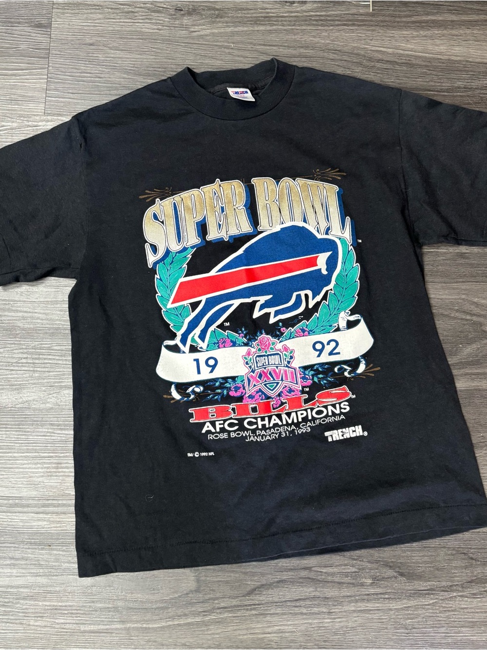 Vintage 1992 Buffalo Bills Super Bowl black t-shirt  L #NFLVintage
